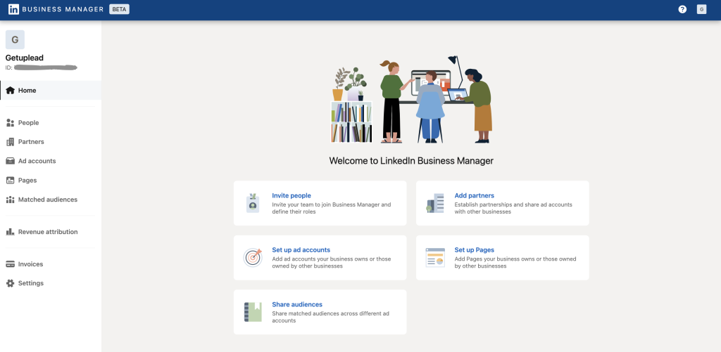 LinkedIn Business Manager Dashboard