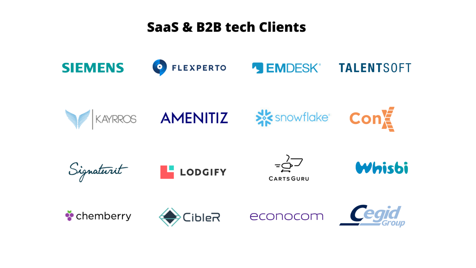 Saas b2b clients