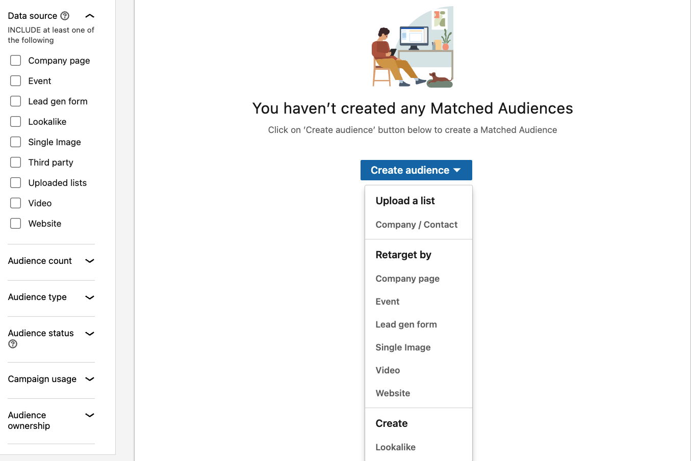 linkedIn retargeting matched audience