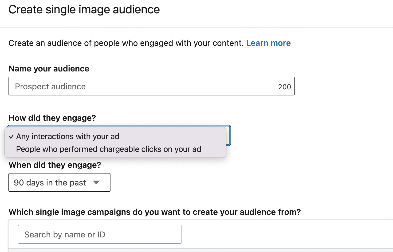 LinkedIn  targeting options