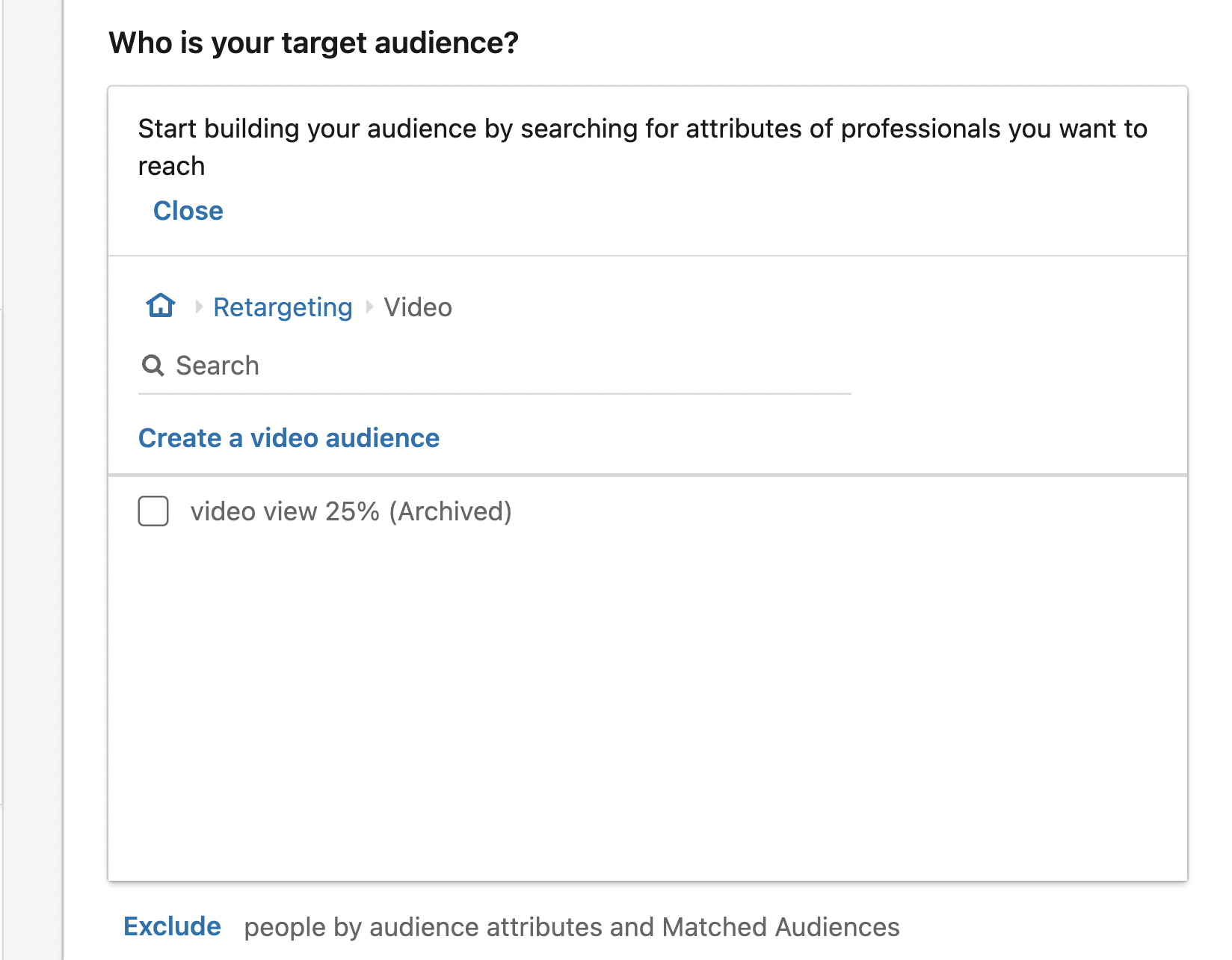 audience vue de vidéo LinkedIn Ads