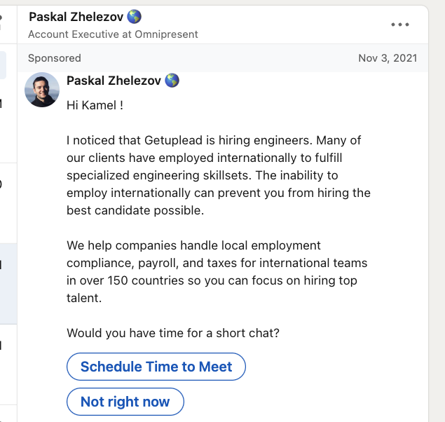 conversation ads Linkedin