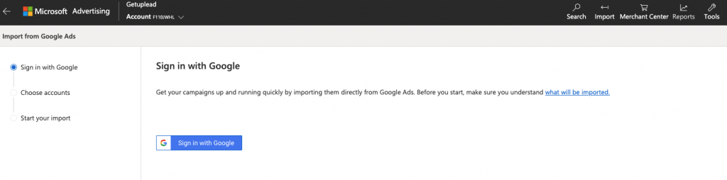 google ads import bing ads