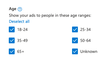 bing ads audience age targeting 