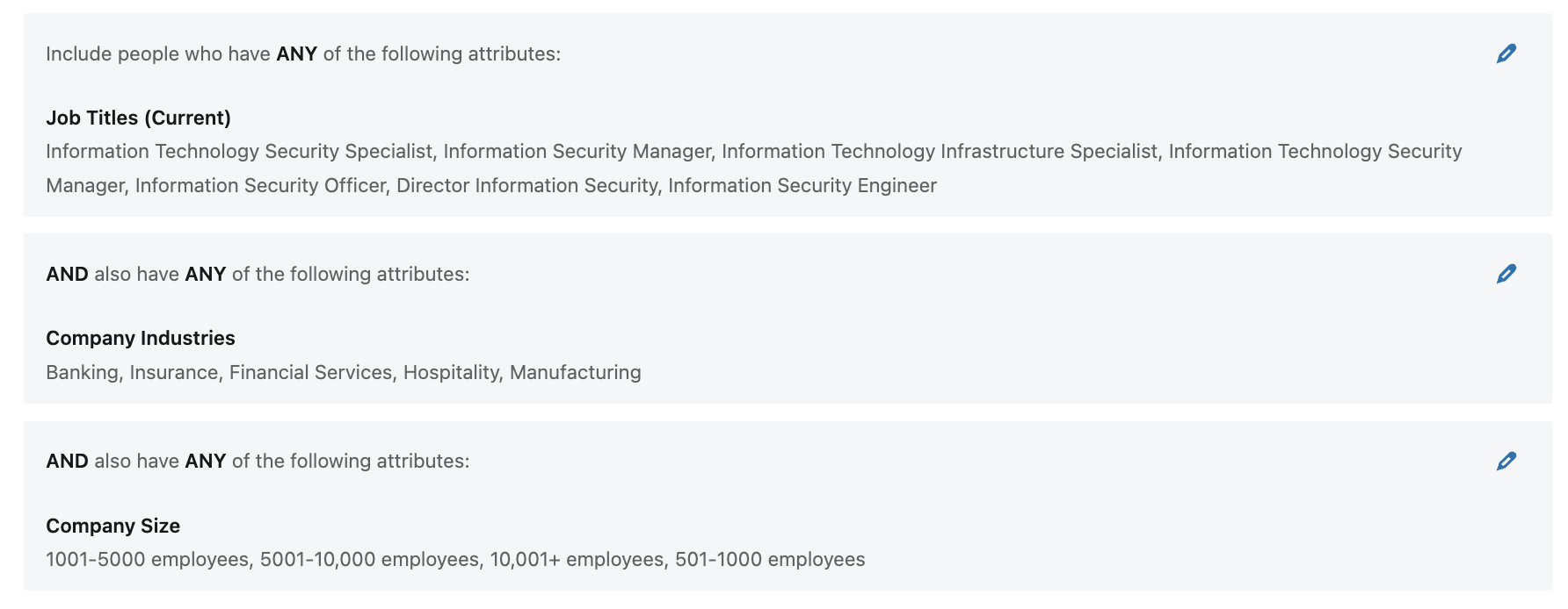 Linkedin job titles narrowed