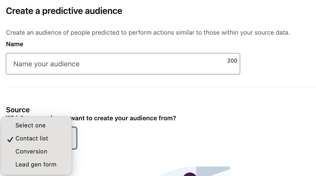 contact list predictive audience LinkedIn