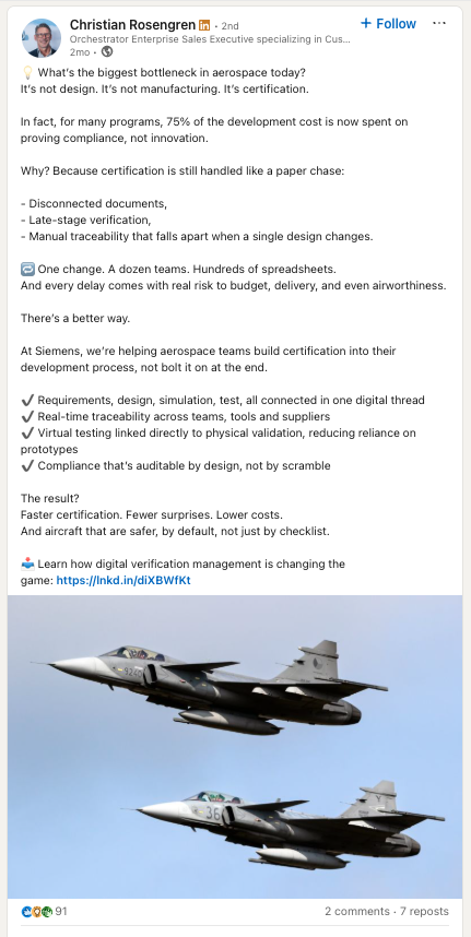Thought leader ad example