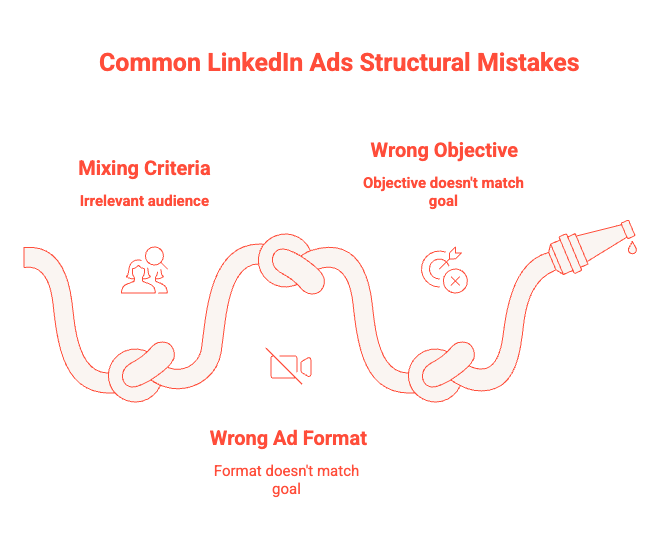 linkedin ads structural mistakes